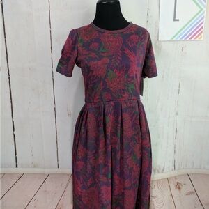 Floral Patterned Purple Dress